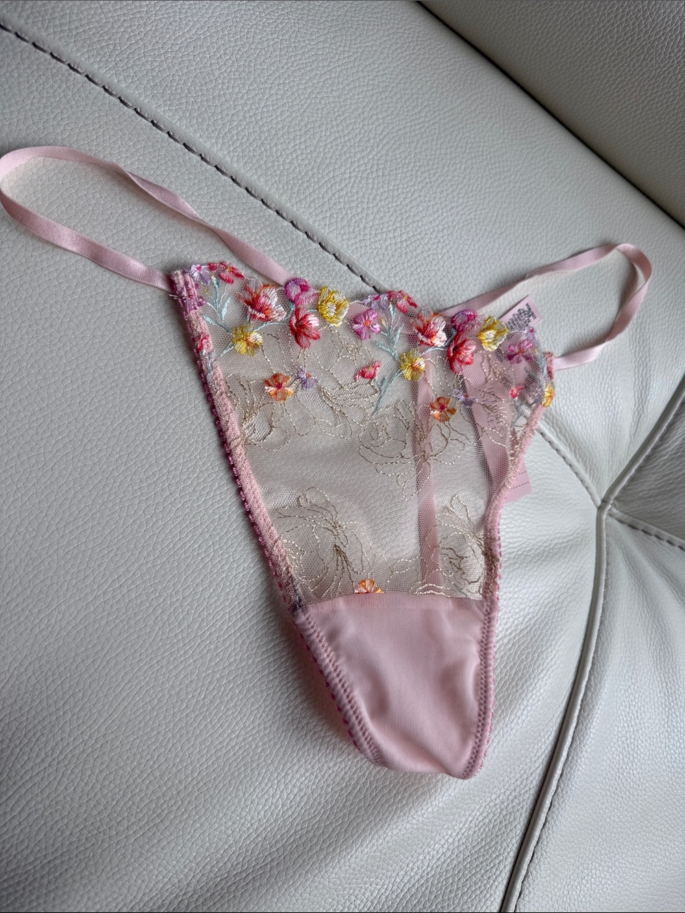 Victoria's Secret Dream Angels Bloom Embroidered Thong